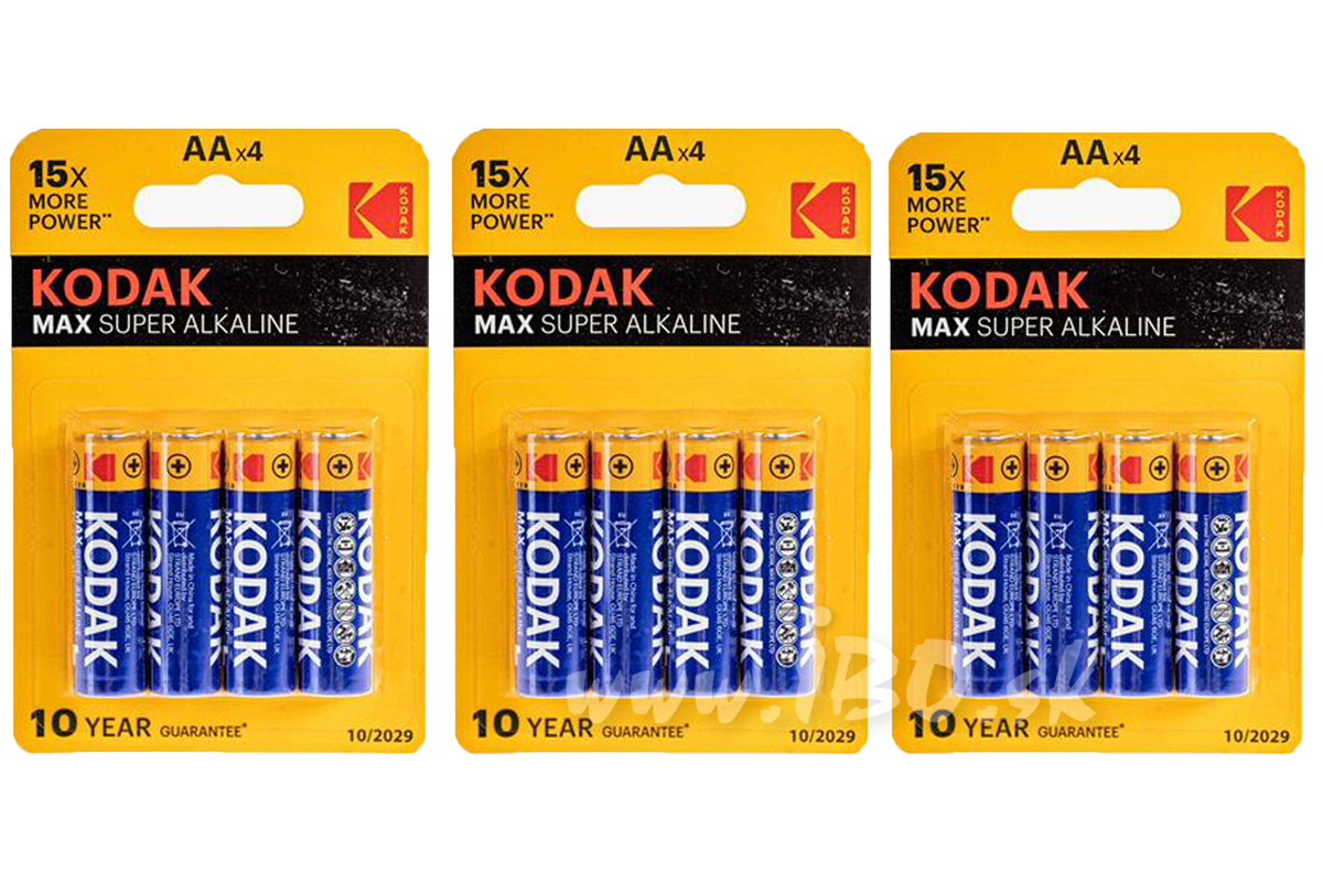 Batérie do fotopasce - sada 12 kusov, Kodak AA MAX